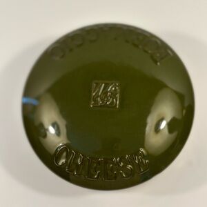 Gourmet du Village Bistro Collection Brie Cheese Fromage Baker dark green Round